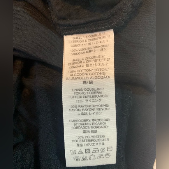 FREE PEOPLE Birds of A Feather Embroidered Mini Dress Black Sz 6 - Picture 9 of 10